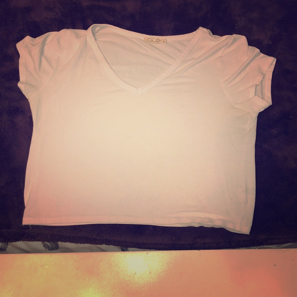 white crop top